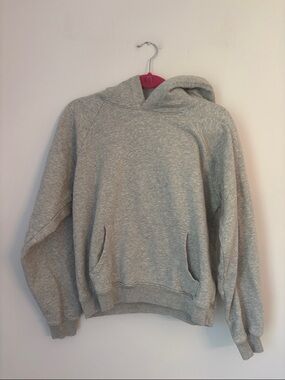 Light Gray Sherpa-Lined Hoodie Size Small